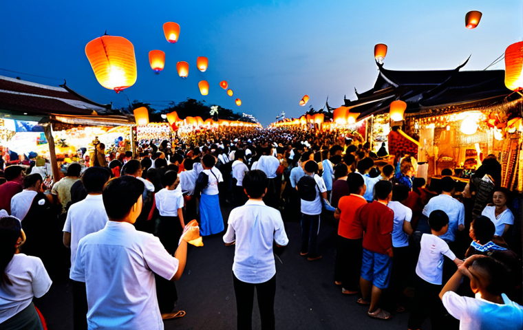 태국 나가 불꽃 사건 - **

"A vibrant street festival scene in Thailand during the Naga Fireball Festival.  People are rele...