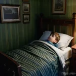 롤랜드 도 귀신 사건 - **Prompt:** A highly detailed, realistic illustration of a 13-year-old boy, Robbie Mannheim (Roland ...